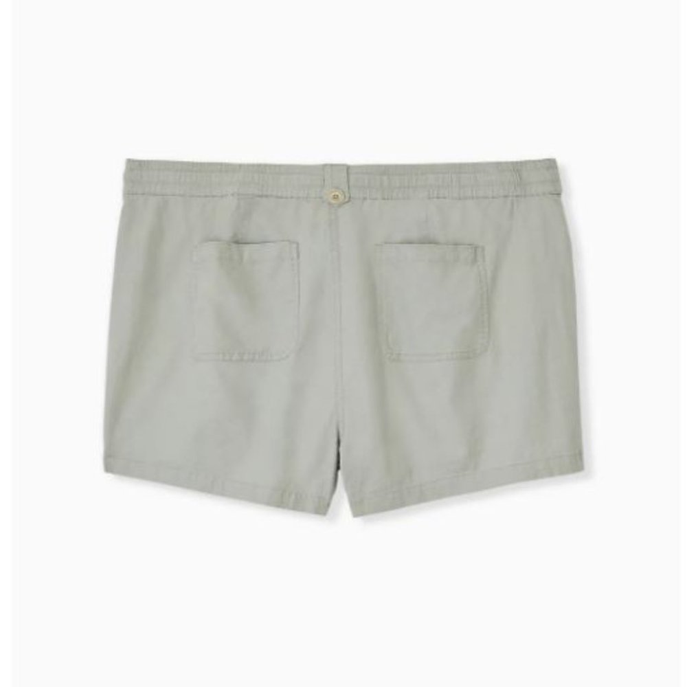 Torrid Size 16 Drawstring Shorts  Linen Sage Green - Picture 2 of 5